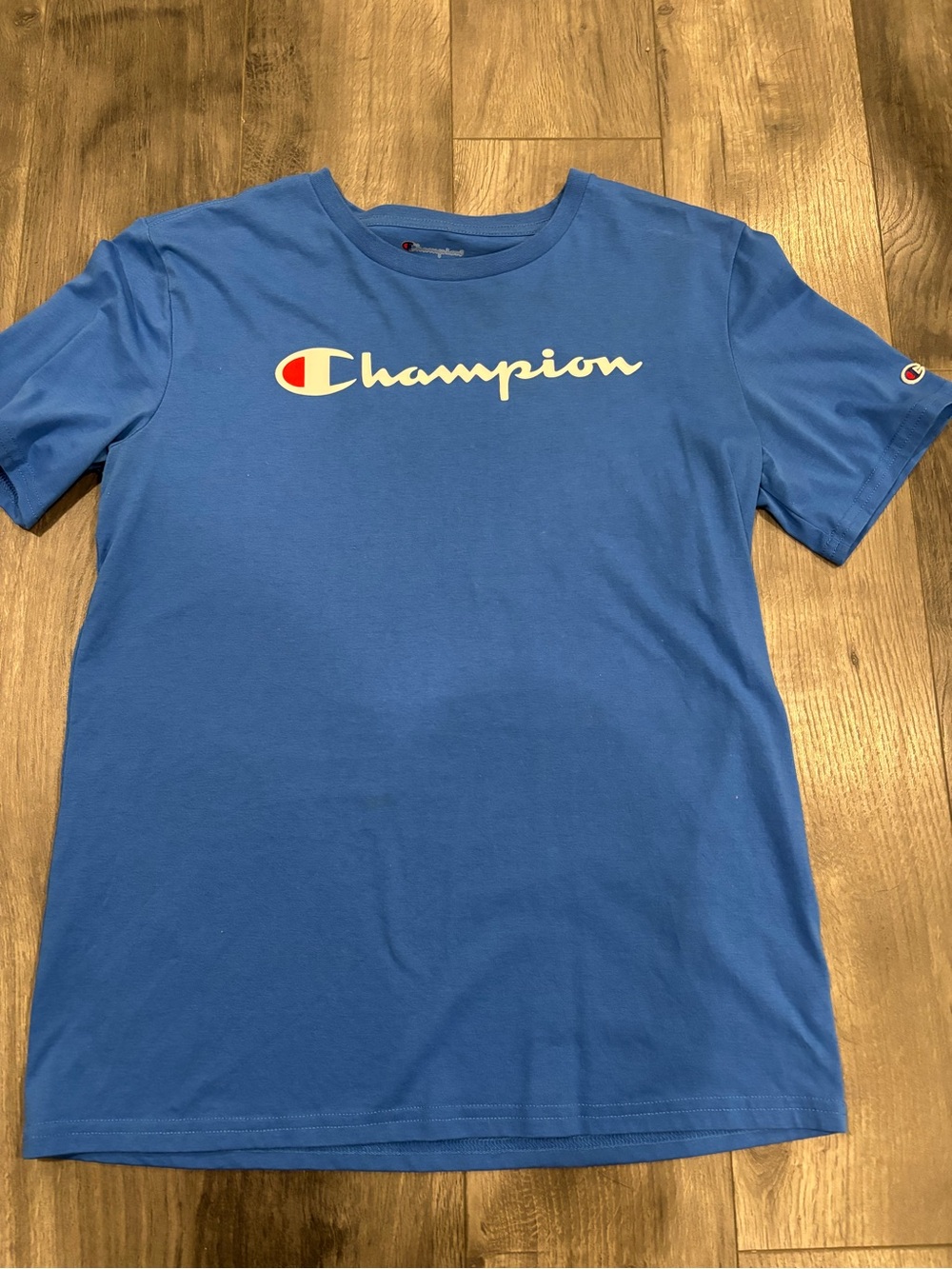 Champion Royal Blue Script Logo Tee